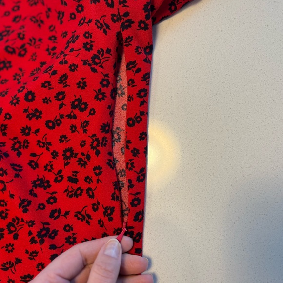 Short printed red dress - Picture 5 of 5